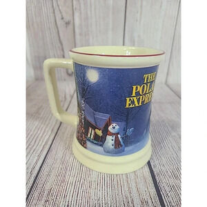 The Polar Express BELIEVE Raised Ceramic Coffee Mug Cup Hot Chocolate 3D